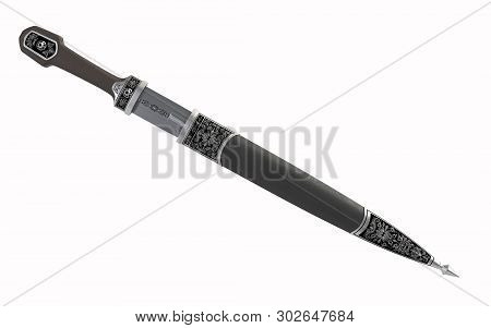 Chechen Dagger - Weapon Of The Caucasus - 3d Illustration
