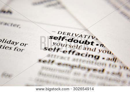 Word Or Phrase Self-doubt In A Dictionary.