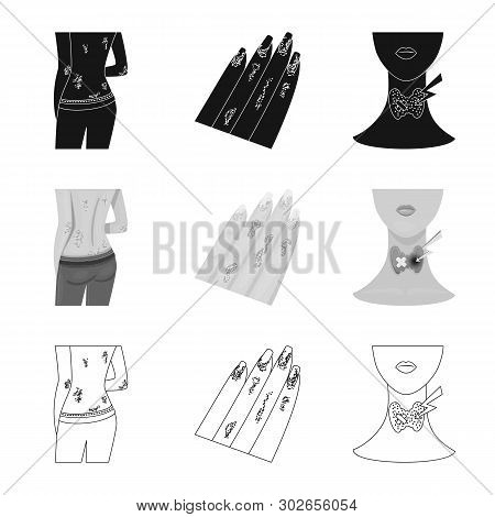 Vector Design Of Medical And Pain  Icon. Set Of Medical And Disease Vector Icon For Stock.