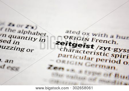 Word Or Phrase Zeitgeist In A Dictionary.