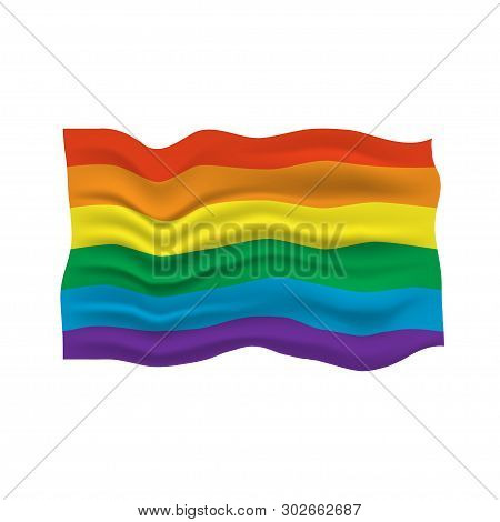 Lgbt Pride Flag In Vector Format. Rainbow Flag