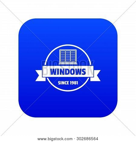 Construction Decotrative Icon Blue Vector Isolated On White Background
