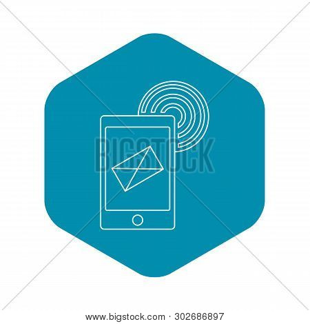 Send An Email By Phone Icon. Outline Illustration Of Send An Email By Phone Vector Icon For Web