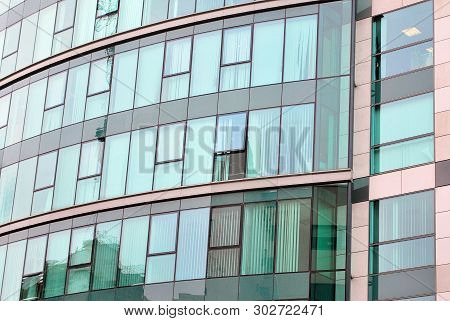 Modern Building.modern Office Building With Facade Of Glass