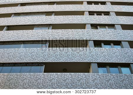 Modern European residential apartment buildings quarter. Abstract architecture, fragment of modern u