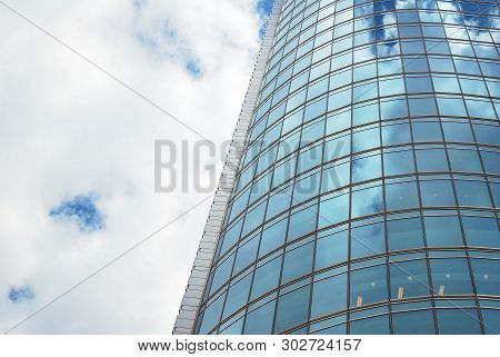 Modern Building.modern Office Building With Facade Of Glass