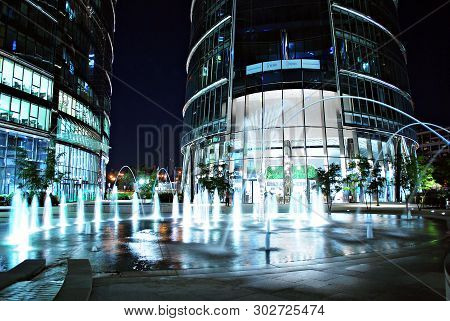 Warsaw,poland. 19 July 2016. Warsaw Spire Is A New Office Building. It Is A Prestigious Building In 