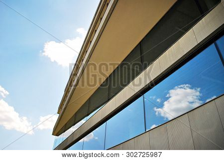 Modern Building.modern Office Building With Facade Of Glass