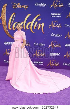 Naomi Scott at the Los Angeles premiere of 'Aladdin' held at the El Capitan Theatre in Hollywood, USA on May 21, 2019.