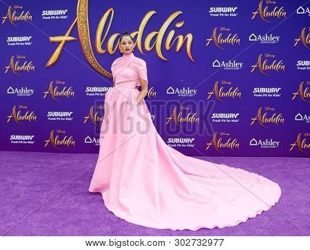 Naomi Scott at the Los Angeles premiere of 'Aladdin' held at the El Capitan Theatre in Hollywood, USA on May 21, 2019.