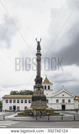 Sao Paulo Sp, Brazil - March 06, 2019: Monument Immortal Glory To The Founders Of Sao Paulo By Amade