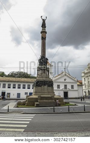 Sao Paulo Sp, Brazil - March 06, 2019: Monument Immortal Glory To The Founders Of Sao Paulo By Amade