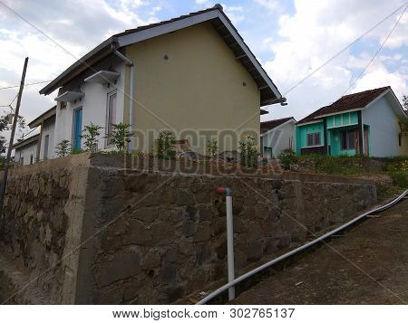 Simple House With Beautiful Landscape In The Indonesia