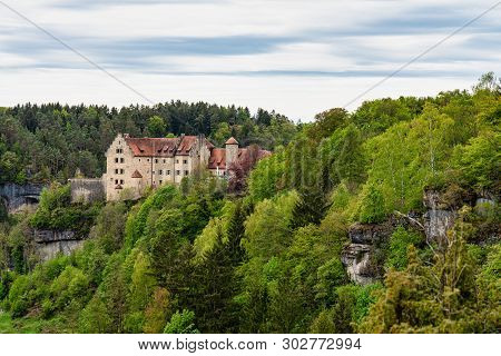 Rabenstein Caste In Fraconian Switzerland In Bavaria, Germany.