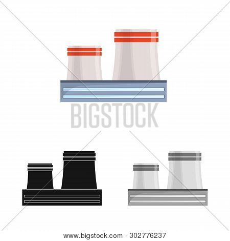 Vector Design Of Manufactory And Engineering Sign. Set Of Manufactory And Process Stock Symbol For W