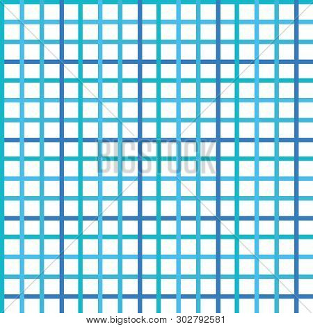 Check Seamless Pattern. Geometrical Vector Background In Blue Coastal Colors For Wallpaper, Pattern 