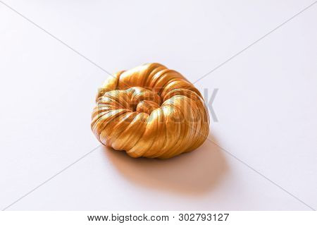 Golden Plasticine Soft Stretchable Texture. Anti-stress Toy For Kids Activities, Handmade, Fun.