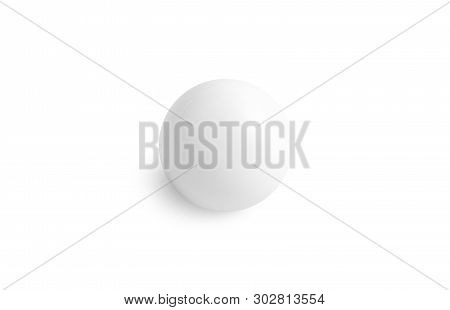 Blank White Stress Ball Mockup Top View, Isolated, 3d Rendering. Clear Soft Antistress Sphere Mock U