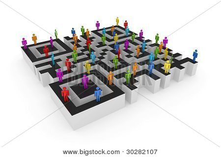 QR code labirent şeklinde.