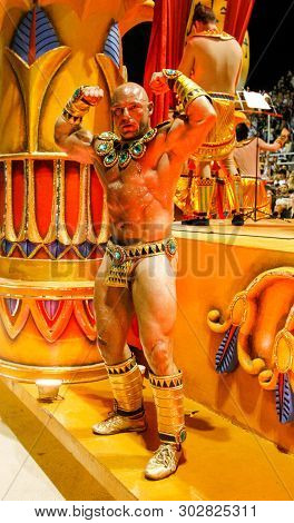 Gualeguaychu, Argentina - March 6 2011: Samba Dancers Appearing In The Carnival Parade One Of The Mo