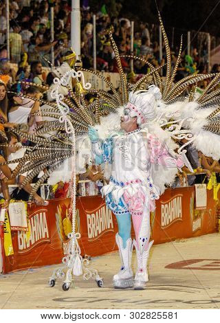 Gualeguaychu, Argentina - March 6 2011: Samba Dancers Appearing In The Carnival Parade One Of The Mo