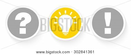 Three Buttons Question Idea And Answer Grey And Yellow