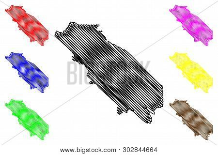 San Benito County, California (counties In California, United States Of America,usa, U.s., Us) Map V