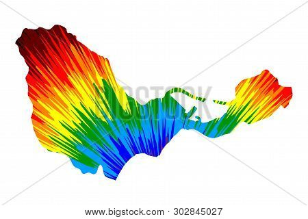 Ceuta - Map Is Designed Rainbow Abstract Colorful Pattern, Ceuta -  Spanish Autonomous City Map Made
