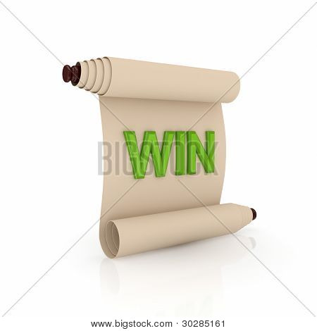 Antik kaydırma yeşil Word kazanmak.