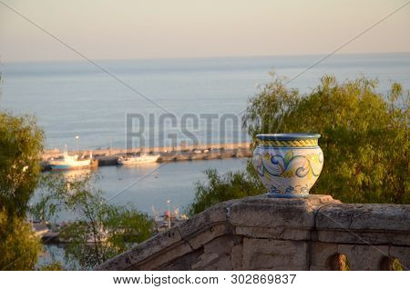 Sciacca, Sicily - 03.27.2016: Ceramics In The City Of Sciacca, Sicily