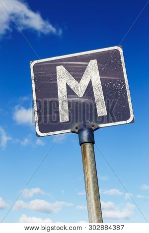 Weathered Swedish Road Sign On Narrow Roads Indicates A Layby Or A Passing Place.