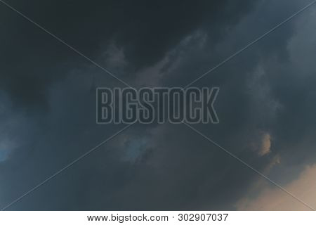 Cloudy Weather Or Very Much Black Cloud In Dark Sky. Royalty High-quality Free Stock Photo Image Of 