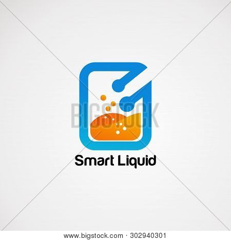 Smart Liquid On Box Log Vector, Icon, Element, And Template For Company