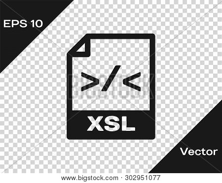 Grey Xsl File Document Icon. Download Xsl Button Icon Isolated On Transparent Background. Excel File