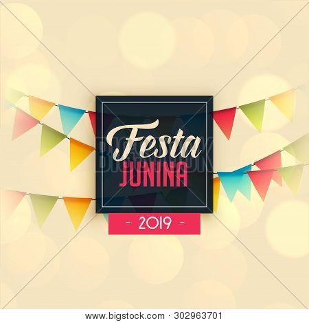 2019 Festa Junina Celebration Background Design Vector Illustration