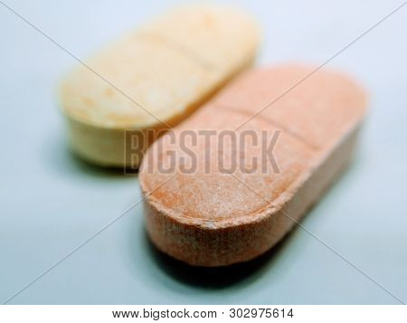 A Picture Of Medicines On White Background