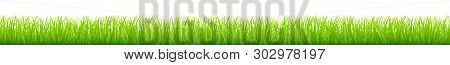 Graphic Straight Green Meadow Long Horizontal Banner