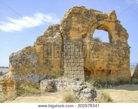 Scenery Around Valley Of The Temples Near A City Named Agrigento Located In Sicily, Italy