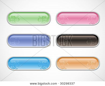 vector glossy buttons