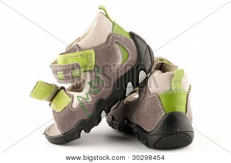 Bebek Ayakkabı sandalet Velcro zımba ile