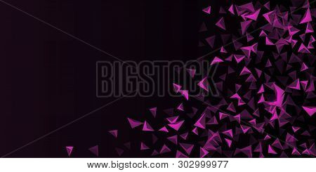 Abstract Composition Of  Triangle. Modern Geometric Background.  3d Vector Illustration . Mangent  T