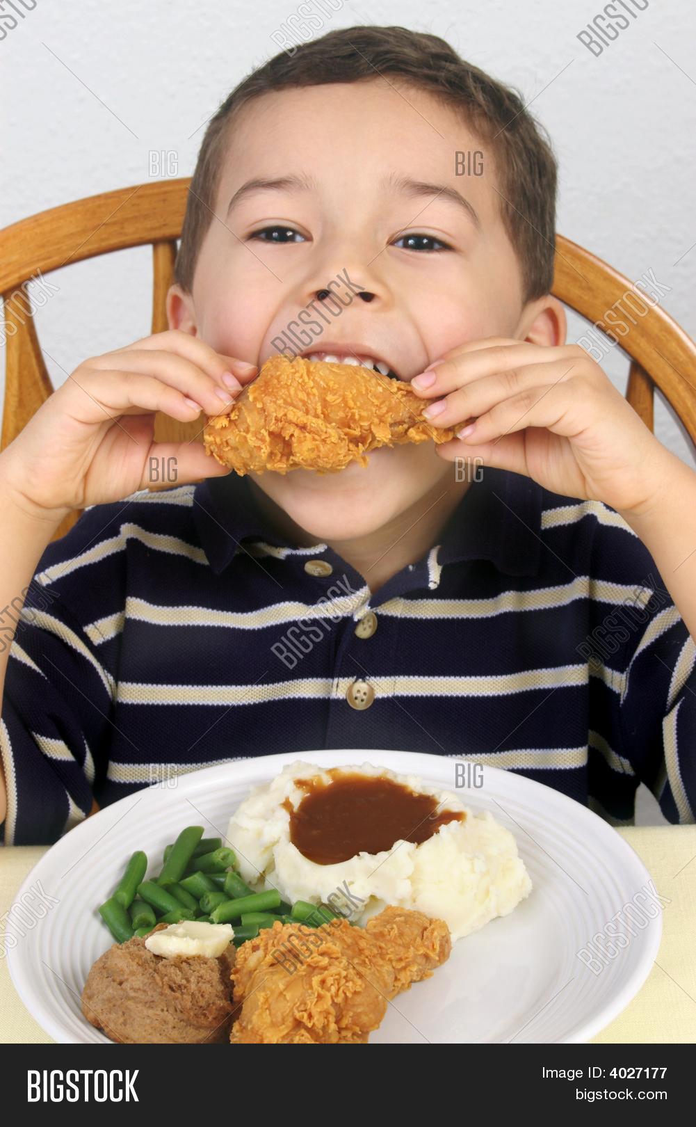 Eating Fried Chicken 5 Image & Photo (Free Trial) Bigstock