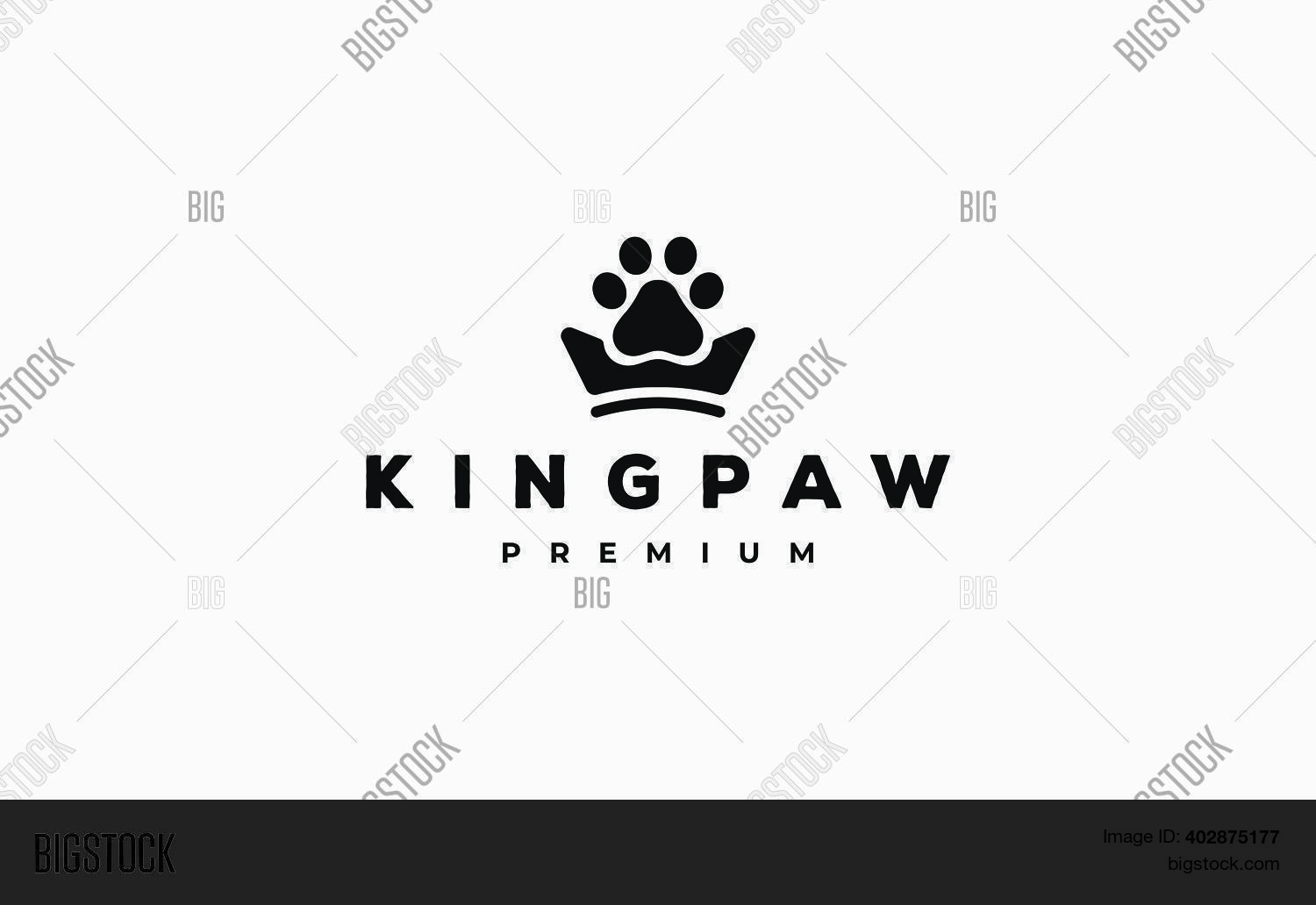 Paw Print Crown Logo Vector & Photo (Free Trial) Bigstock