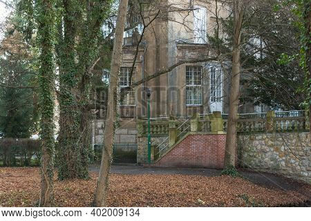 Iłowa, A Small Town In Western Poland. There Is A Historic Manor Park In The City. The Czerna Mała R