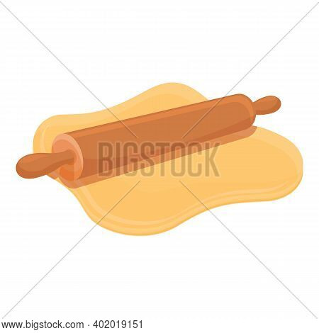 Dough Bake Roll Icon. Cartoon Of Dough Bake Roll Vector Icon For Web Design Isolated On White Backgr