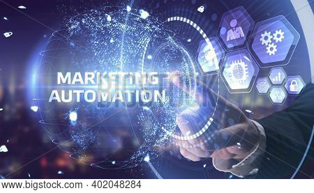 Planning Marketing Strategy. Business, Technology, Internet And Network Concept. Young Businessman S