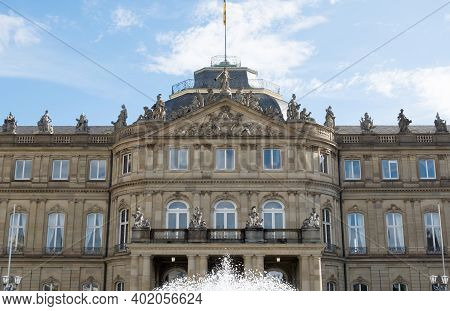 The New Palace ( Neues Schloss ) Which Stands On Schlossplatz, In Stuttgart - Germany
