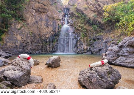 Chok Kra-din Waterfall In Thong Pha Phum District Kanchanaburi, Thailand