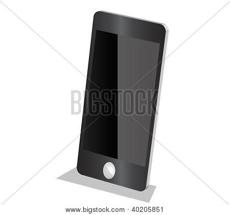 Krásné černé smartphone v grafický vektorový 3D