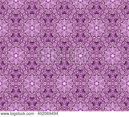 Unusual Seamless Abstract Pattern. Beautiful Violet Vector Illustration.